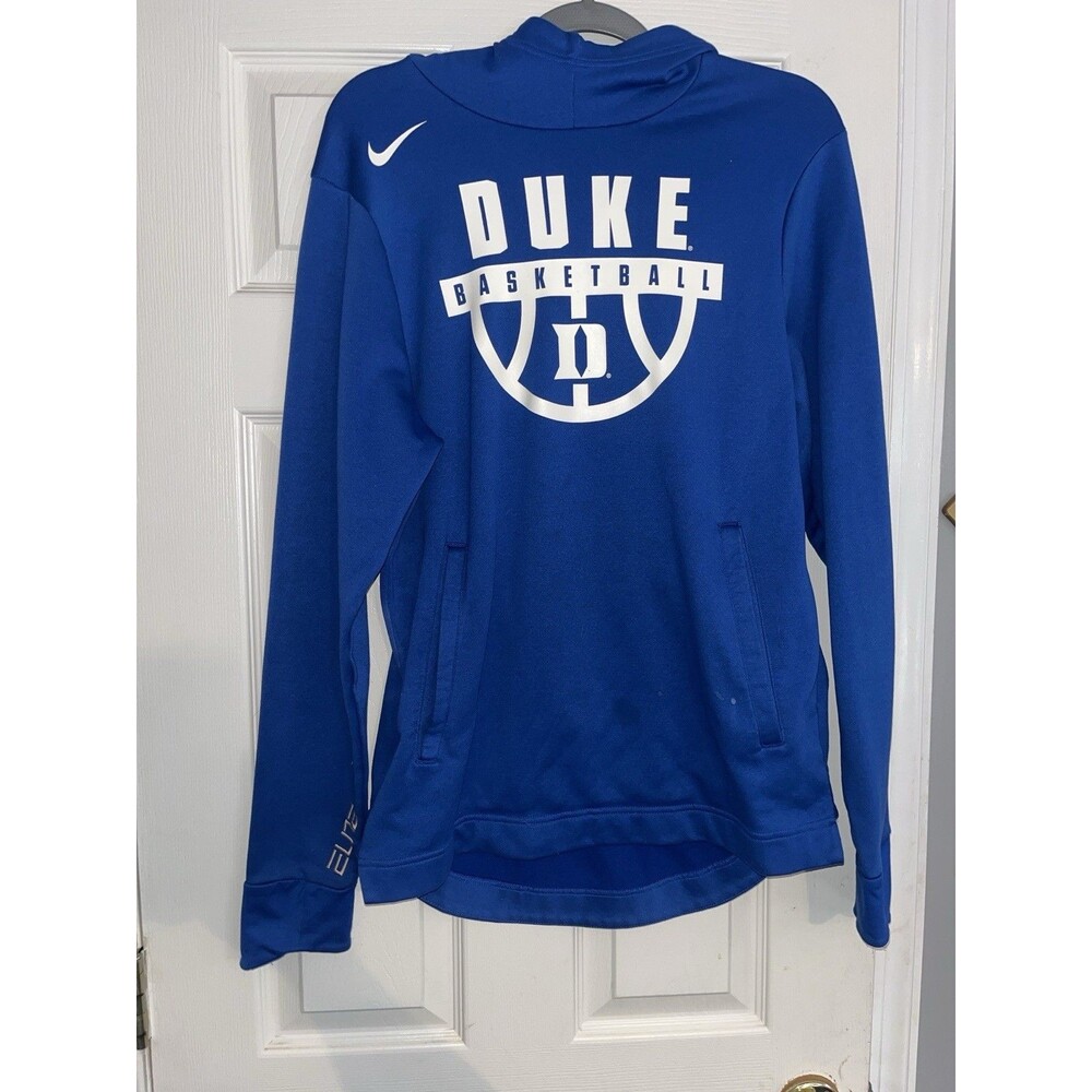Nike Duke Blue Devils Basketball Dri-Fit Hoodie Men’s Small Royal Blue Elite